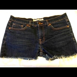 Jeans shorts, size 28, cut up style shorts, J brand